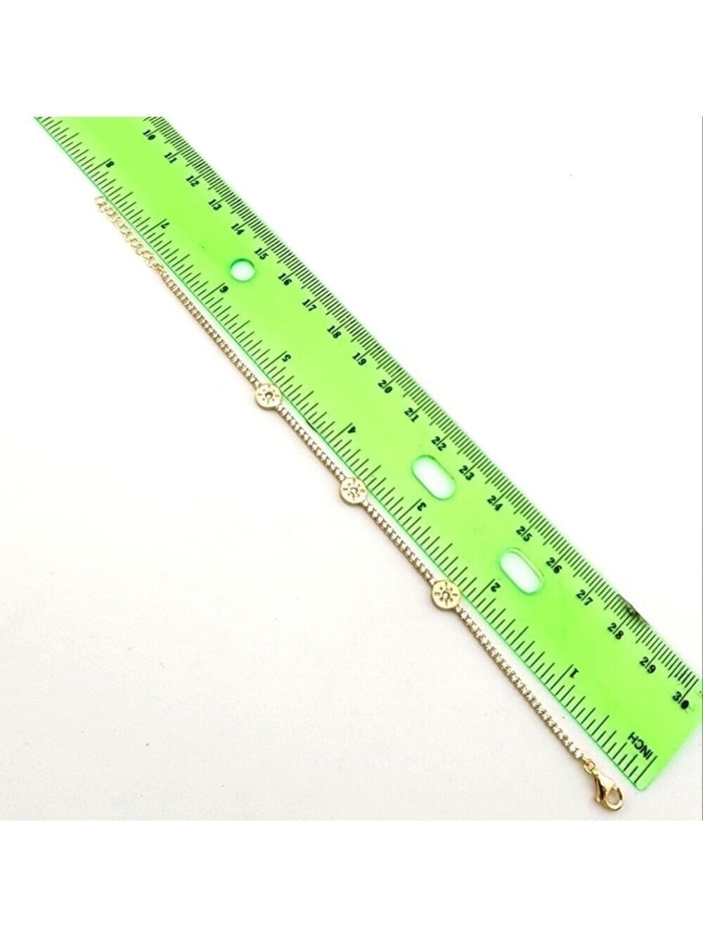 Elegant Gold Tone Bracelet Stamped 925 - Picture 3 of 9